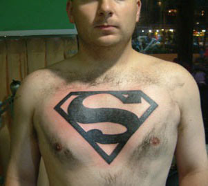 Inspired Superman Chest Tattoo Ideas