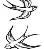 Swallow Bird Tattoo Style