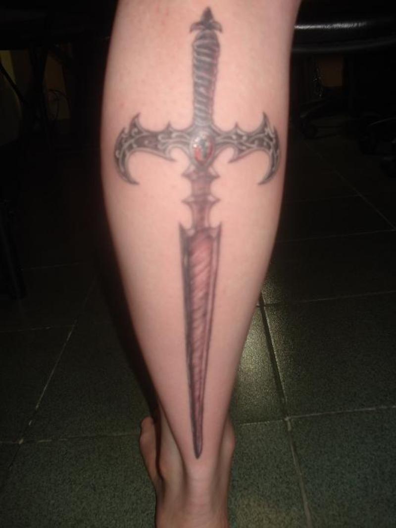 Beautiful Sword Tattoo Design for Men