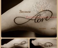 Infinity Love Symbol Tattoos Design