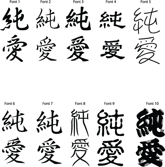 Japanese Kanji Tattoo Design For Purelove