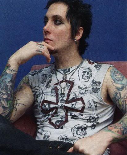 Tattoos Of Synyster Gates Using White Tshirt