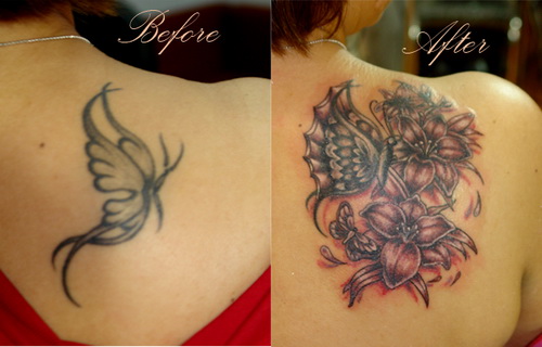 Upper Back Cover Up Tattoo Ideas For Woman