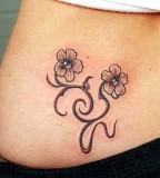 Wonderful Flower Girls Small Tattoo Design