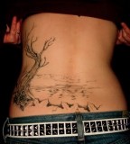 Stylish Rib Tattoo Design for Girls