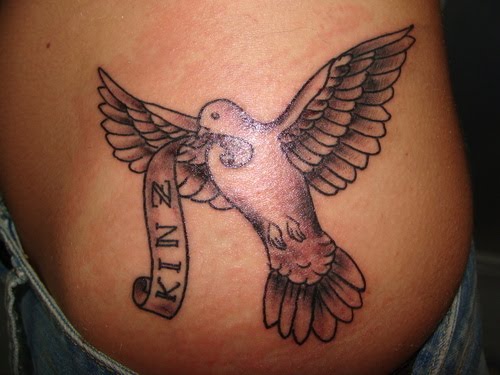 Unique Bird Shaped Tattoo Design for Girls