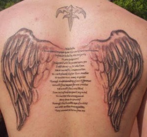 Fallen Angel Wing Tattoo Designs For Men