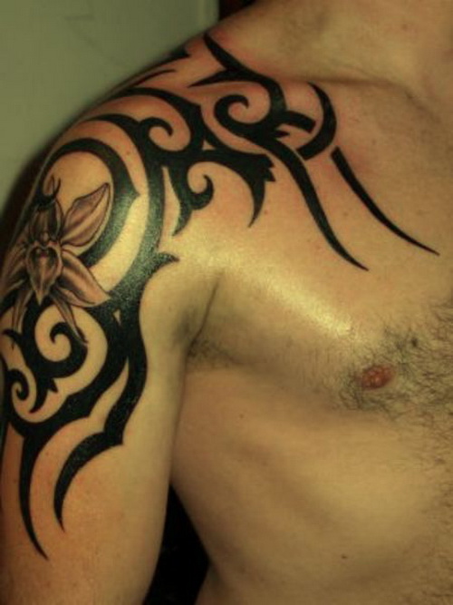 Manly Tribal Arm Tattoos Designs For Men