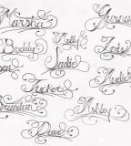 Sample Swirly Name Tattoo Designs