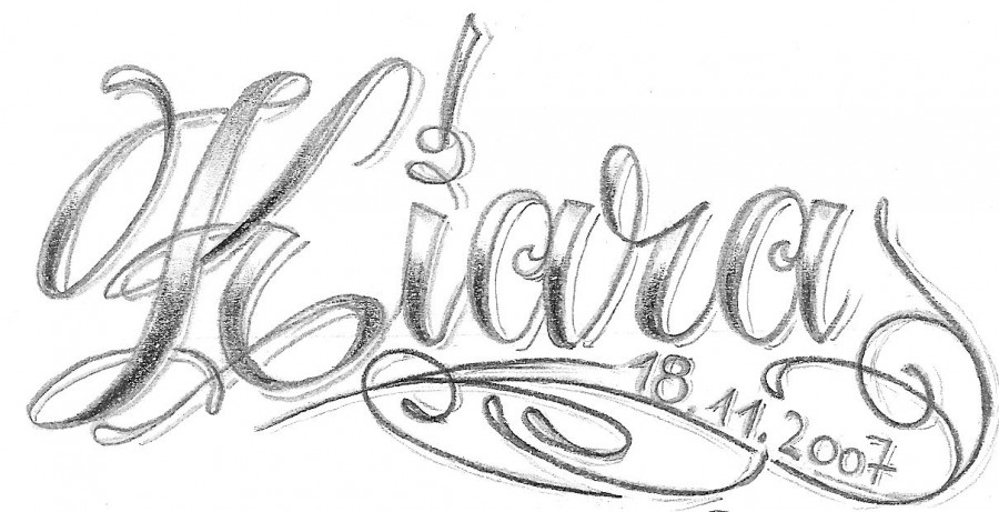 Chicano Style Name Tattoo Design