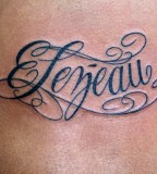 Exotic Tattoo Script Writing Name Design