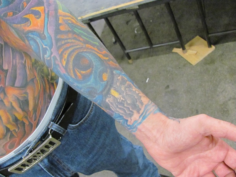 Painful Tattoo on Hand At The Tattoo Body Art Expo Asylum