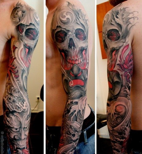 Skull Arm Tattoo Ideas for Men