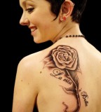 Back Rose Tattoo Designs For Women - Shoulder Tattoo Designs for Women