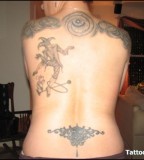 Lower-back and Shoulders Tattoo Designs For Women
