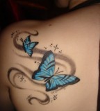 Tattoo Designs For Women Upper-Back Feminine Butterfly Tattoo Designs