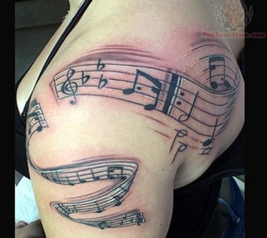 Music Shoulder Tattoos Pictures And Images