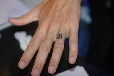 Wedding Band Tattoo Design on Ring Finger