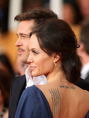 Angelina Jolies Buddhist Inscription Tattoo