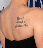 Latin Languange Tattoo Design On Shoulder 