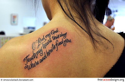 Inspiring Tattoo Quotes On Shoulder For Women