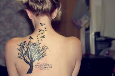 Beautiful Upper Back Tattos for Girl