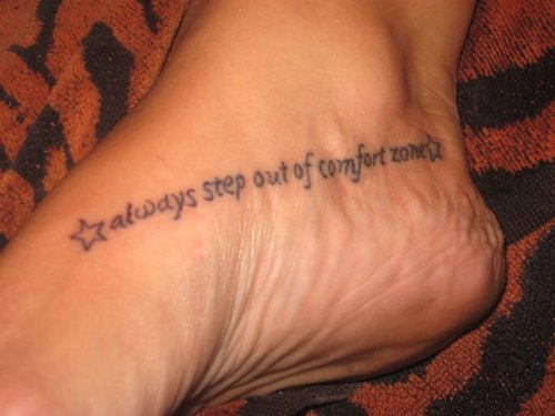 Tattoo Quotes And Word Tattoos for Foot Area