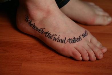 Tattoo Fonts for Foot