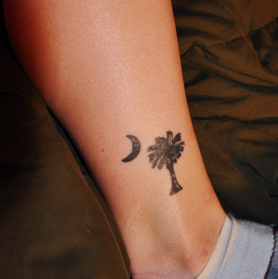 Cool Moon and Tree Tattoos Design