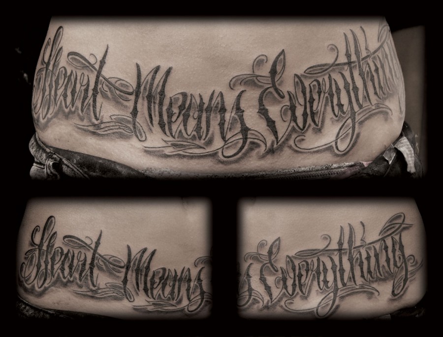 Lettering Tattoo Script Font