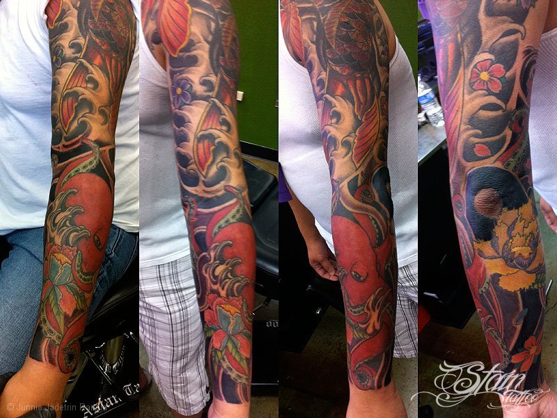 Stain Tattoo Full Arm