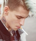 Ciggarette Guy Piercings Punk Sidecut Tattoo