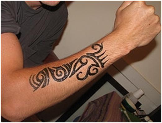 Forearm Tribal Tattoo Designs For Men