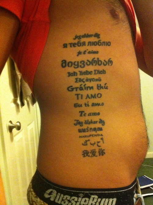 Love in Different Languages Tattoos