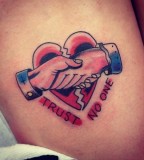 Colorful Broken Heart Tattoo