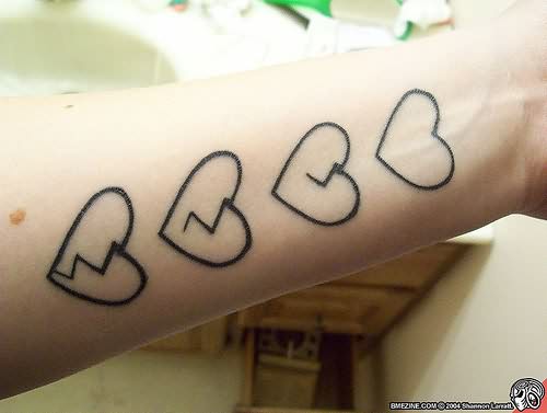 Lovely Broken Heart Tattoos