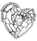 Shuttering Heart Tattoo Design 