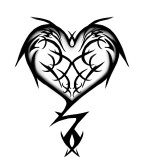 Tribal Heart Tattoo Design 