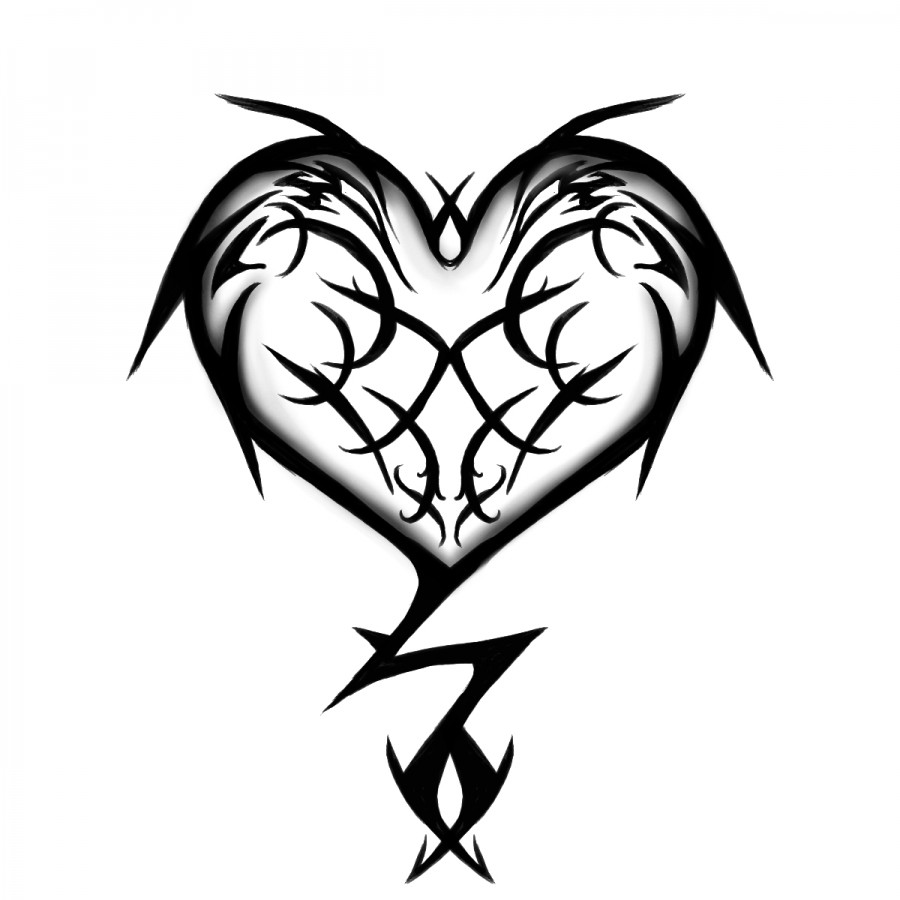 Tribal Heart Tattoo Design