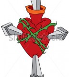 Vector Tattoo Broken Heart Illustration 