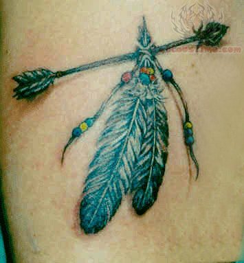 Dream Catcher and Dart Tattoo Design