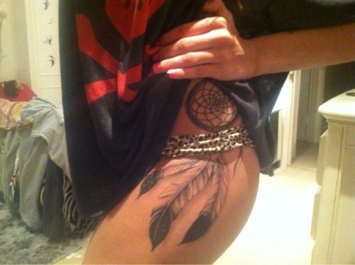 Exotic Dream Catcher Tattoo for Girls