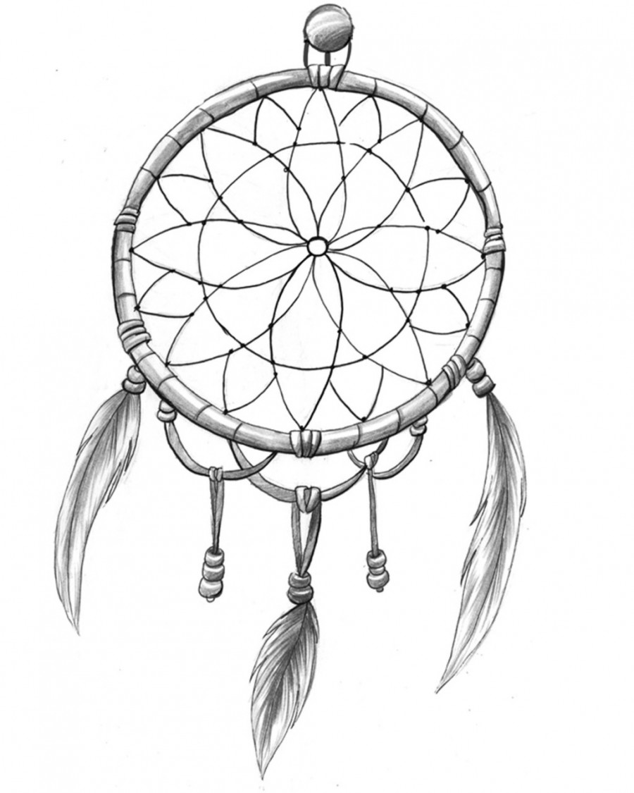 Simple Inkwear Dream Catcher Tattoo Love Sketch