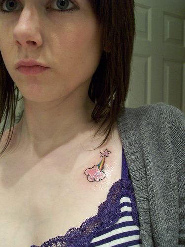 Tiny Chest Tattoos Design For Women