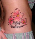 Beautiful Hibiscus Flower Tattoos for Women on Her Hip