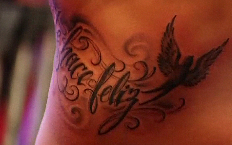 Name Lettering Tattoo and Bird Tattoo Design Work