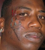 Gucci Mane Gets Ice Cream Tattoo His Face