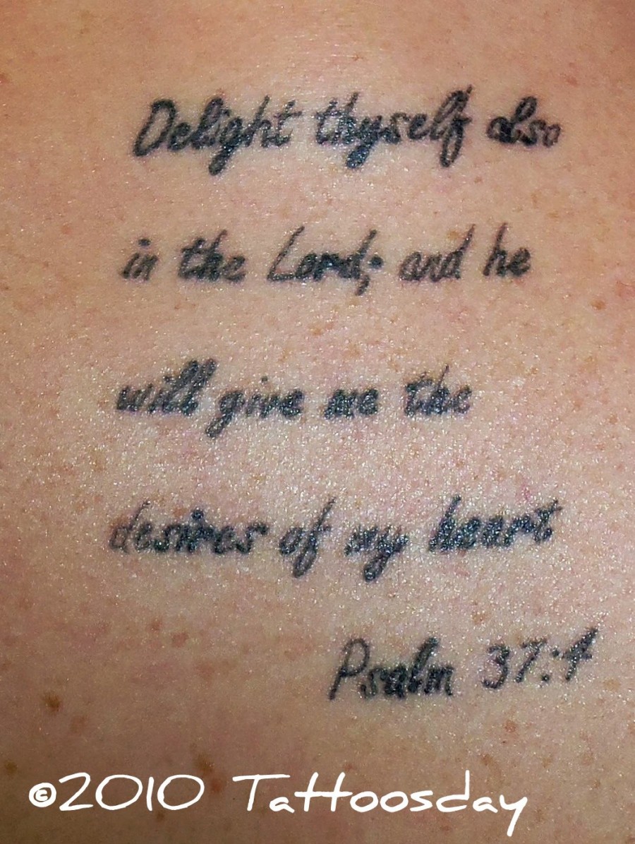 Quote About Strength Taken of Bible for Tattoo Design