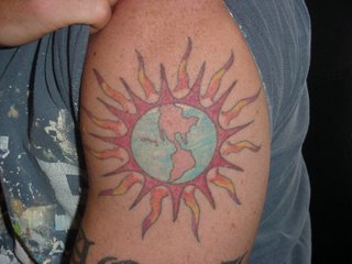 Firing Earth Men Sleeve Tattoo