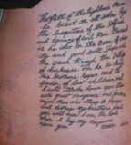 Bible Verses Tattoo Design on Ribs for Men